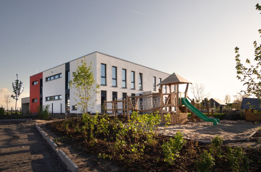 Die Baustelle der KITA COMMERHOF